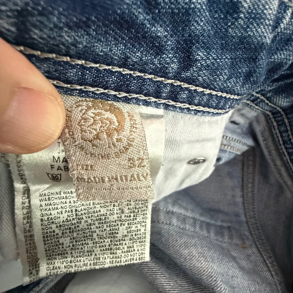 Diesel Viker Blue Eyecons 2010/2 Edition Mens Jeans 32x34 Light Wash Made Italy
